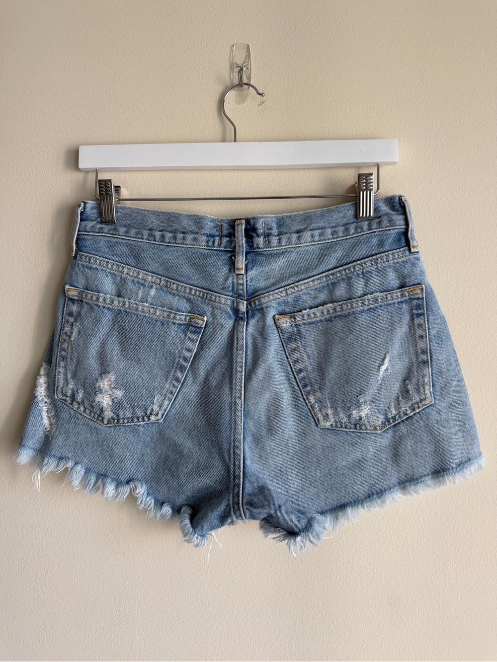 AGOLDE Parker Vintage Cut Off Shorts Women’s 26 High Rise Distressed Raw Hem - Picture 4 of 13
